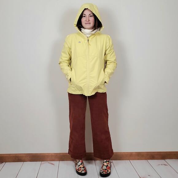 Avalanche Butter Yellow Zip Up Rain Jacket Windbreaker Womens Medium - Picture 3 of 12